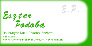 eszter podoba business card